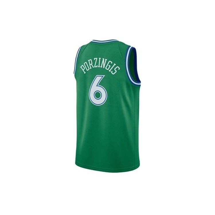 Nike NBA Printed Sports Basketball Jersey Fan Edition 21-22 Season Mavericks Porzingis No. 6 Unisex Basketball Jerseys Green CN1021-318