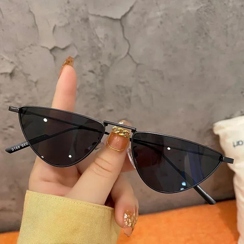 Cat Eye Sunglasses Luxury Brand Design Women Metal Triangle Sun Glasses Fashion Lady Shades UV400 Eyewear Oculos Gafas De Sol