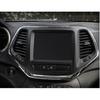 For Jeep Cherokee 14-2018 Bright Chrome Center Console Navigation Frame Trim