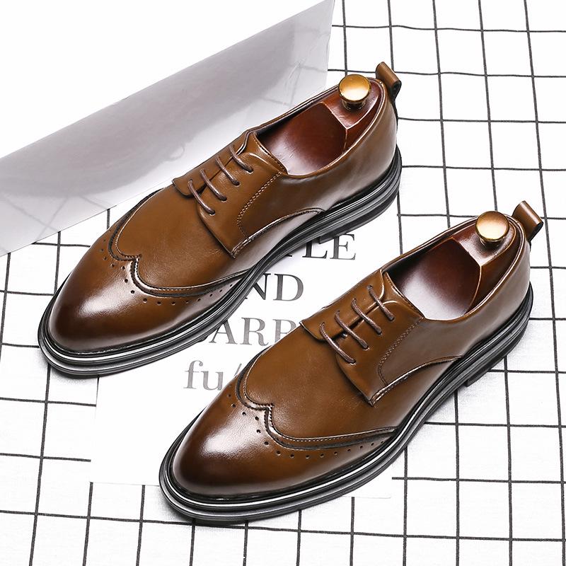Men'S Shoes Wenzhou Leather Shoes British Pointed Hair Stylist Casual Men'S Shoes 3066-G