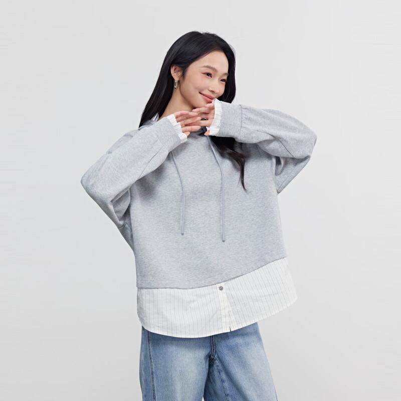Elva' Island Women's Spliced Pullover Hoodie