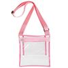 Casual PVC Waterproof Transparent Pouch Large Capacity Adjustable Strap Shoulder Bag Lightweight Messenger Bag Women