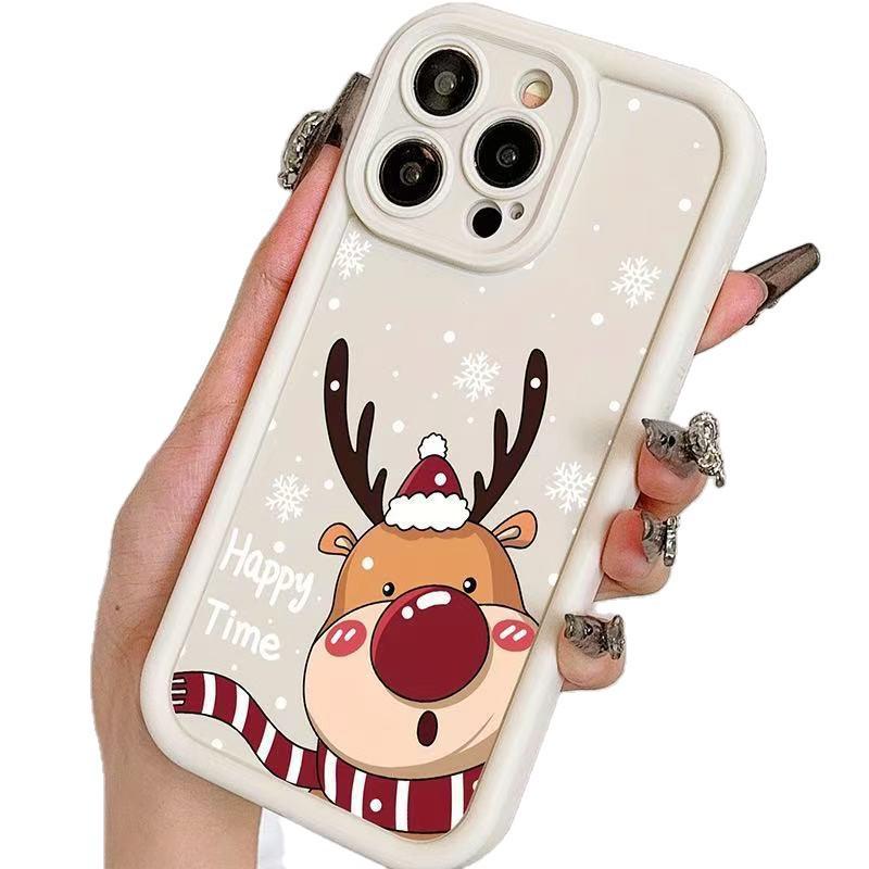 Christmas Reindeer Thick iPhone Case for 12/13/14/15 Pro/16 Pro Max/Apple 17