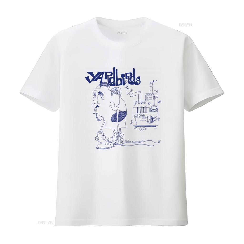 The Yardbirds T Shirt Roger Engineer Album Design with Eric Clapton Jeff Beck Jimmy Page Retro Rock Band vintage Washed