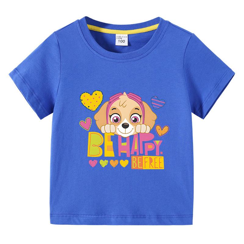 

Одяг Щенячий патруль Нова дитяча мода Повсякденна футболка Базові топи з круглим вирізом Літній костюм Мила футболка з принтом для хлопчиків та дівчаток 150