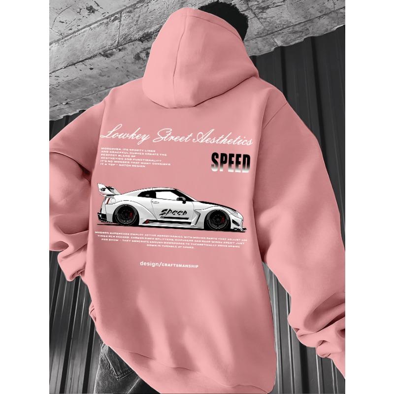 Felpa da uomo con stampa a motivo racing