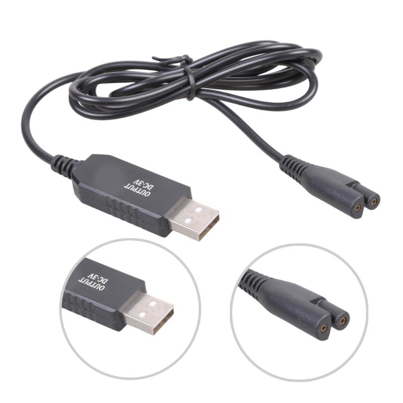 Universal 3V Replacement Charging Cable For Multiple Cordless Orals Irrigators Type C USB Double Port 1.2m