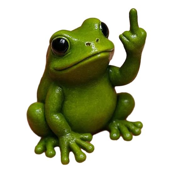 Middle Finger Animal Ornament Synthetic Resin Statue Realistic Design Sculpture Funny Humorous Home