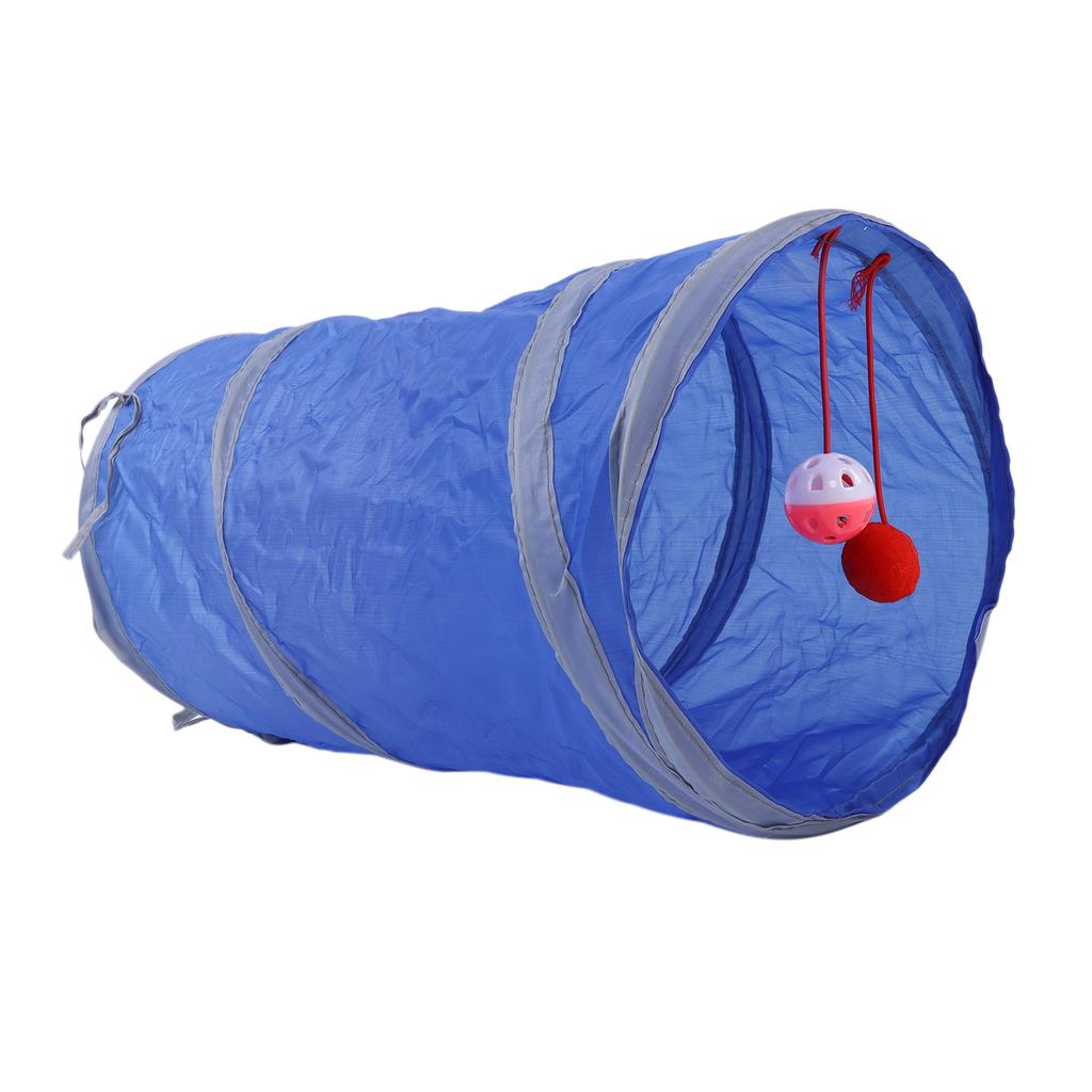 Tunel dla kota Składany Poliestrowy Interaktywny Tunel Zabawka z Wiszącą Piłką dla Kotów Królików