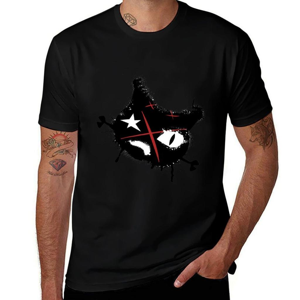 Punk Cat Tshirt Cotton Tshirt Plain For Man Package Tshirt