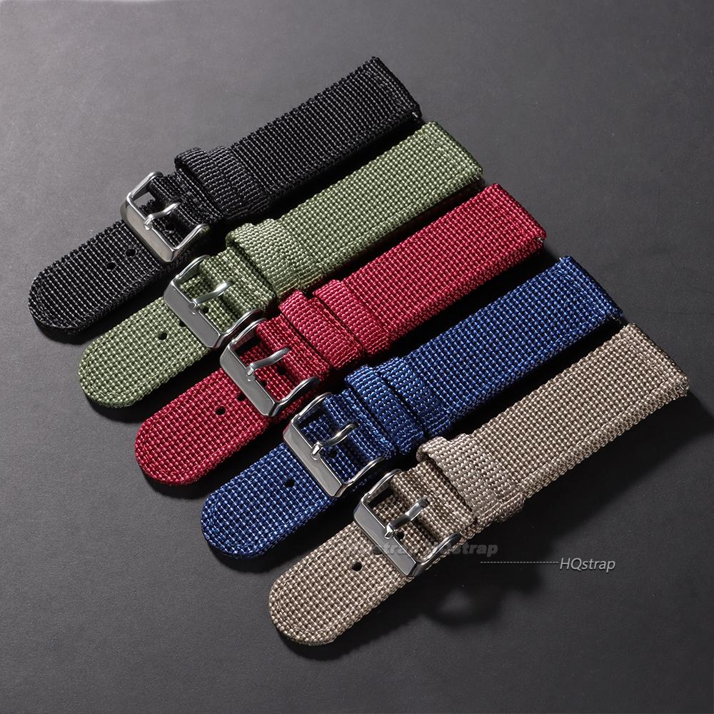 Curea de ceas din nailon țesut de 18mm 20mm 22mm 24mm Bandă sportivă pentru Seiko pentru Huawei Bandă din material textil pânză Brățară universală cu eliberare rapidă