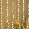 Battery Box Artificial Flowers String Imitation Leaf String Light  Wedding Party Decoration