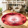 Round Rug Custom NameAberdeen FC Pattern Non Slip Carpet Home Floor Decor