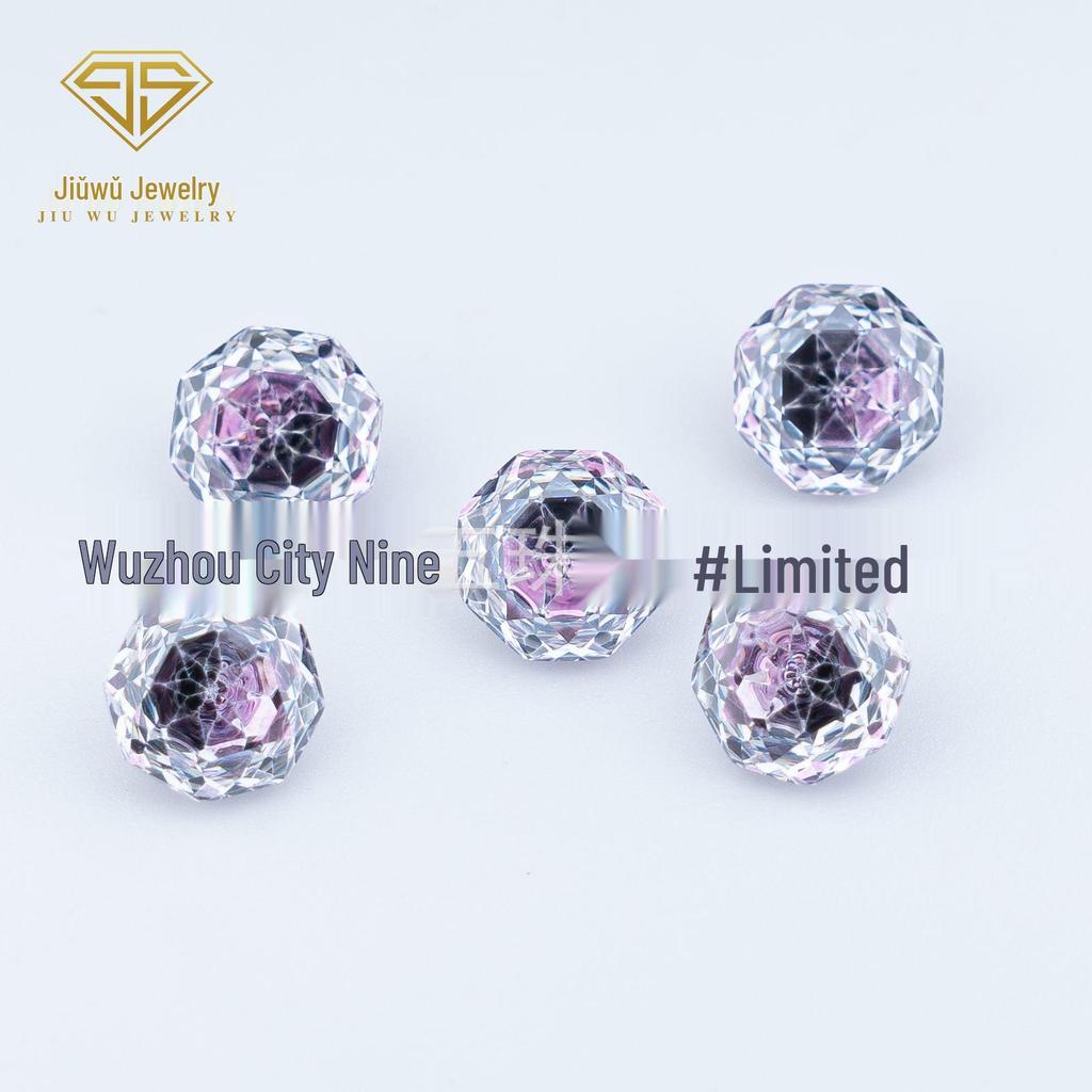 4-8mm Gradient Rose-Cut Two-Tone Soft Core Zircon Millennium Rose