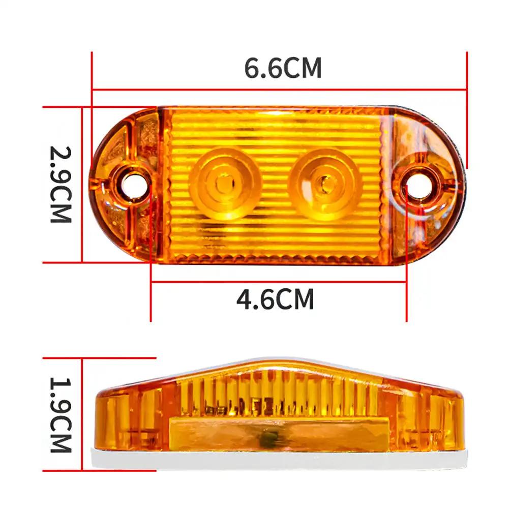 Car Truck Led Side Marker Lights External Square Lights Warning Tail Light Auto Trailer Truck Lorry Clearance Lamps 12-36V