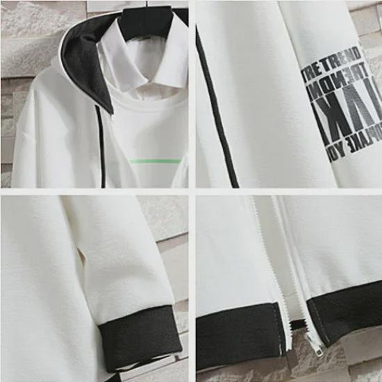 Men's Korean Style Autumn Sweater and Cuffed Sports Trousers Two-Piece Set - Trendy, Loose, Casual Fit