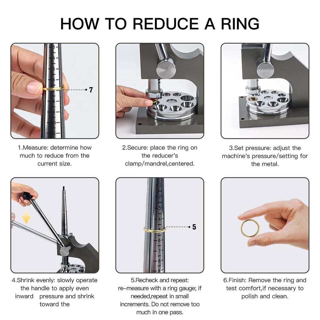 Ring Stretcher Tool, Professional Manual Ring Stretcher and Reducer, Ring Mandrel for US, EU, HK, and No. Sizes for Jewelry Repair Shops and Craftsmen
