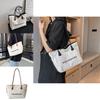 Trendy Large Capacity Canvas Tote Bag For Women Fashionable Crossbody Handbag