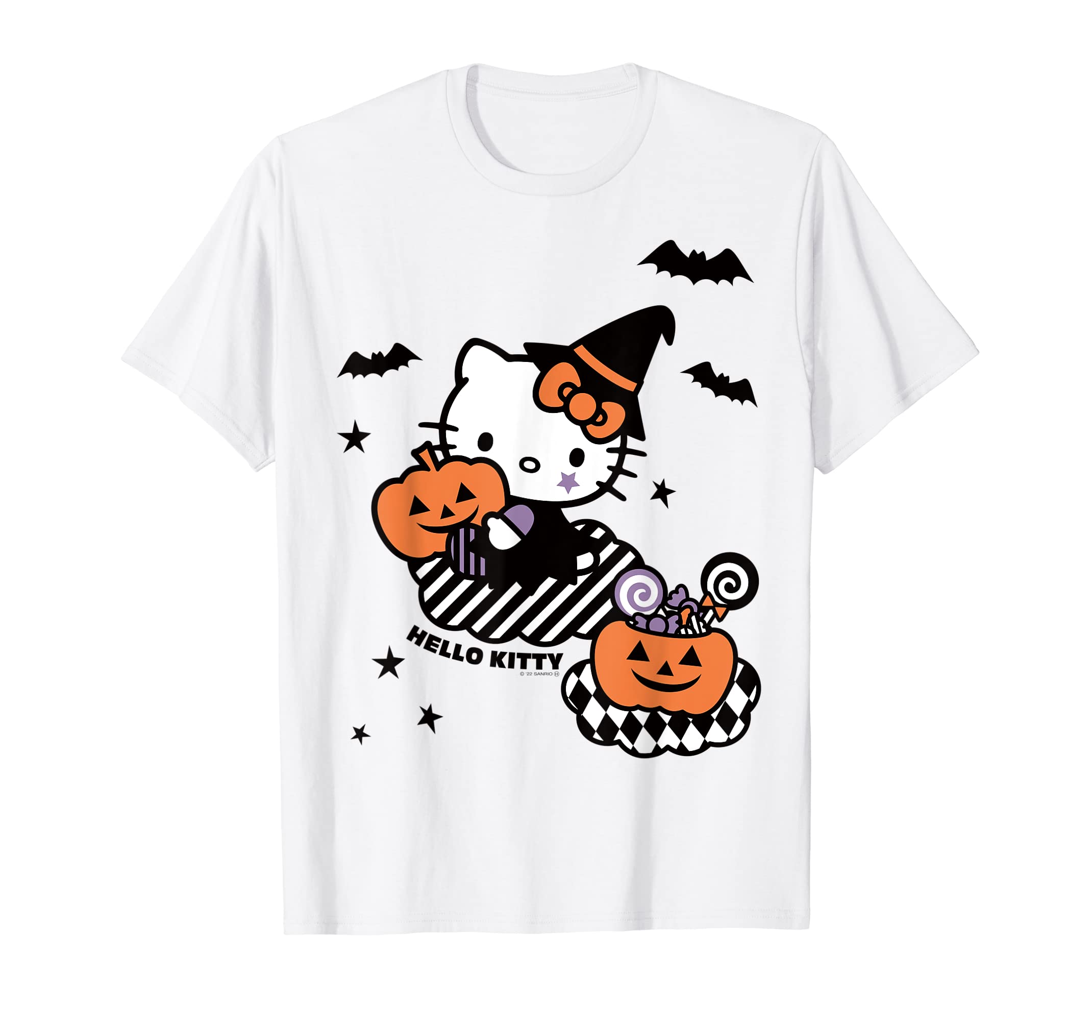 

Дизайн США Футболка Hello Kitty Trick or Treat [Специально для Хэллоуина] белый
