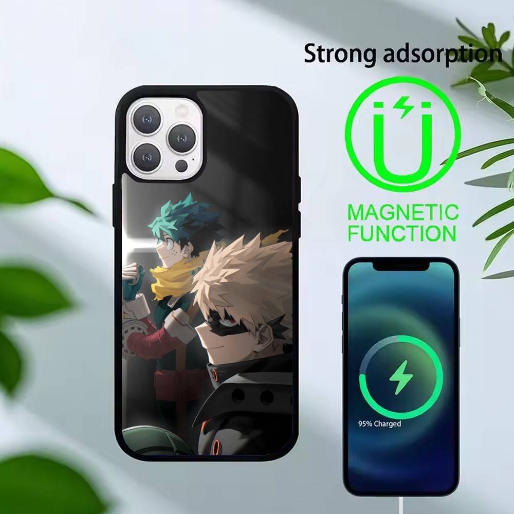 Katsuki Bakugo E-Hero Academia Phone Case For iPhone 17,16,15,14,13,Pro,Max,Plus,Magnetic For Magsafe Wireless Charging