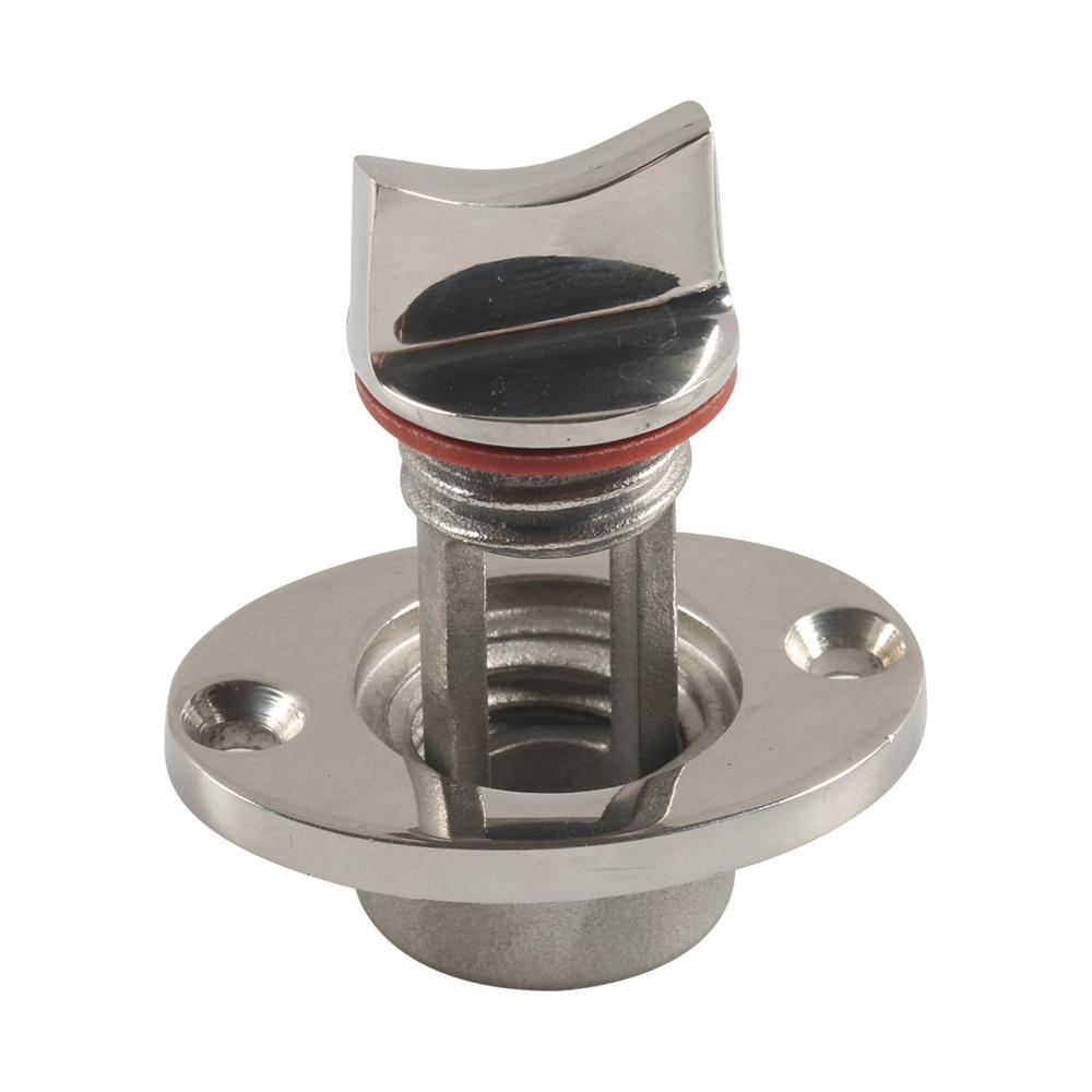2Pcs Stainless Steel Boat Drain Plug Kit Oval Garboard Transom Plugs For 1" Hole