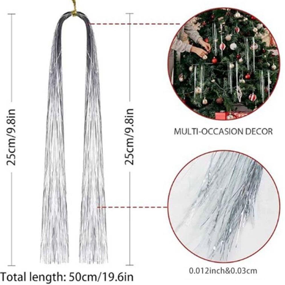 Festivals Decor Tinsel Icicle Strands Christmas Tree Tinsel Icicles  Christmas Decoration Supplies