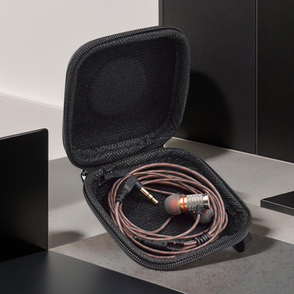 1-10PCS KZ Earphones Oval Storage Bag Wired Headphones PU Zipper Storage Box Portable Hold Case Container for KZ BA10 AS10 ES4