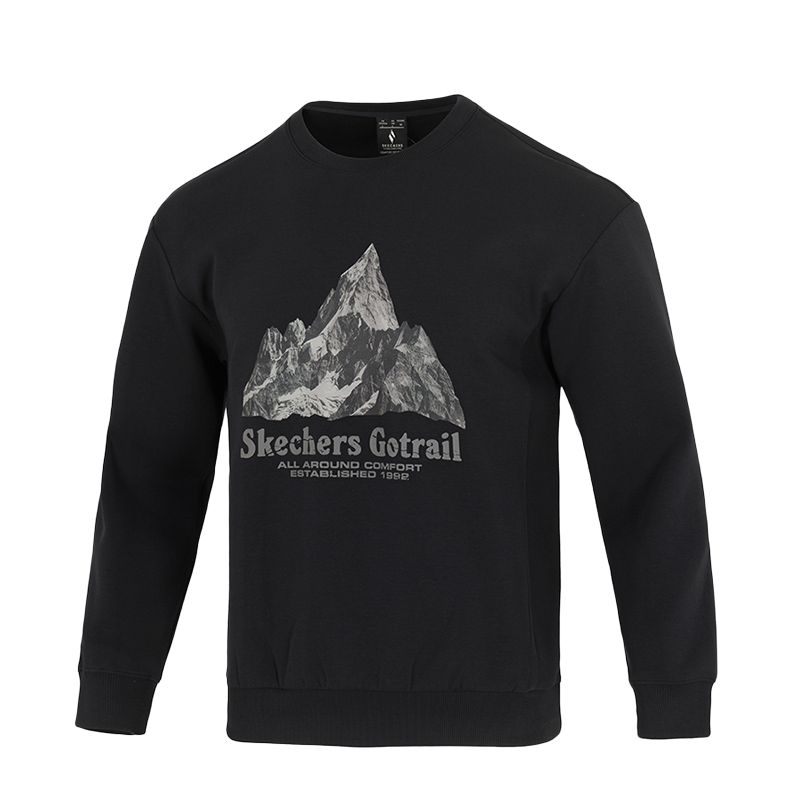 Skechers Sport Lifestyle Series Crew Neck Casual Knit Long Sleeve Sweatshirt Men sweatshirt P325M017-0018 M