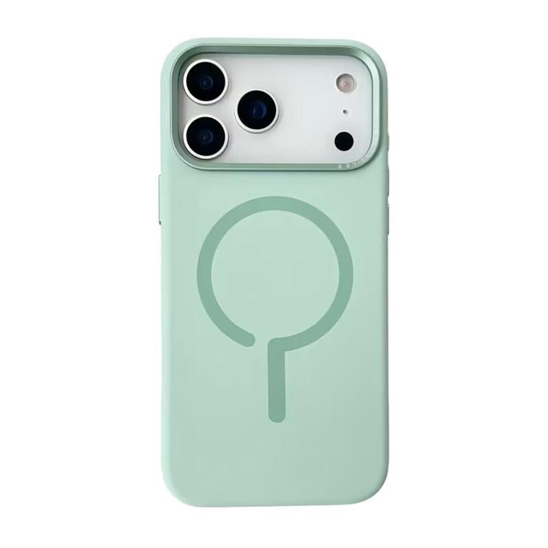 Solid Color Liquid Silicone MagSafe Phone Case for Iphone 17 17air 17Pro 17pro Max Metal Lens Matte Wireless Charging Back Cover