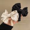 Bowknot Fabric Hair Ties for Women Elegant Minimalist Design with Bow Solid Color Telephone Cord Ponytail Holders Birthday Hair Accessory Gift Set