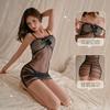 Sexy lace mesh perspective polka dot spice girl suspender bow without steel ring hip nightdress fun