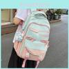 Korean Style Large Capacity School Backpack With Padded Shoulder Straps For Teens