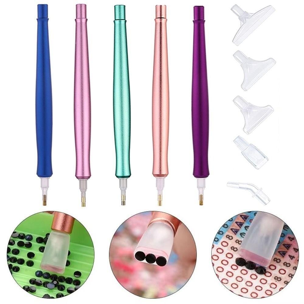 Handmade Alloy Crystal Point Drills Round Square Diamonds Electric Diamond Art Pen  DIY Projects