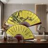 Folding Fan Chinese Style Summer 10inch Ancient Style Fan Men's Silk Cloth 2026 New Model Summer Bamboo Fan Hanfu Portable Fan