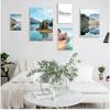 Mountain Lake Reflection Picture Nature Scandinavian Nordic Decoration Coastline Cityscape Print Wall Art Canvas Painting