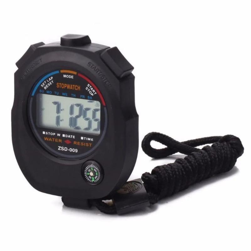 Accurate Waterproof Digital Stopwatch Handheld Professional with Wristband LCD Sports Stopwatch 24H Clock Watch