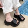Mode 2025 Bonbonfarbene Klobige Plateau-Slipper Damen Sommer Dicke Sohle Rutschfest Strand-Pantoletten Komfort Weiche Sohle Flip-Flops