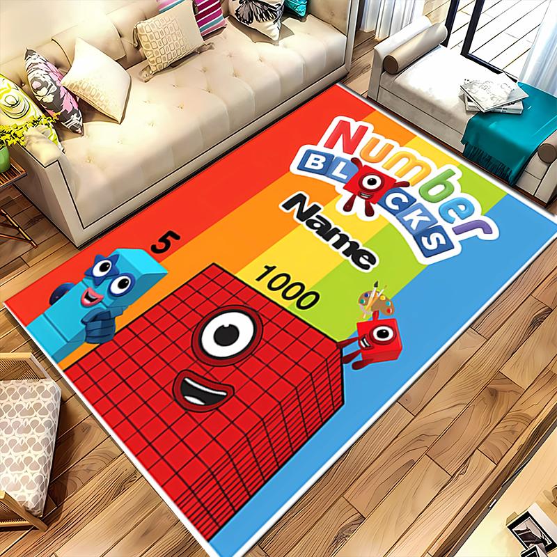 Benutzerdefinierter Personalisierung Numberblocks Teppich - Perfekt für Küche, Bad, Waschküche Dekor Große Größe Verfügbar, Geschenk Alle Jahreszeiten