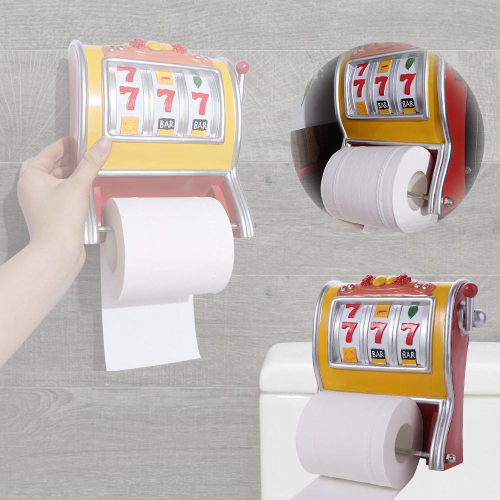 Slot Machine Toilet Roll Holder Decorative Tissue Shelf Wall-Mounted Paper Holder Decoration
