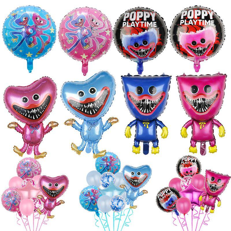 10pcs Poppy Playtime Party Balloons Birthday Decorations Huggy Wuggy Kids For