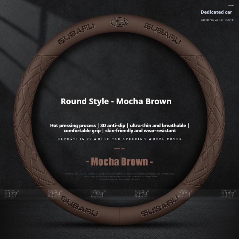 For Subaru Outback Brz Wrx Xv Ascent Forester Impreza Legacy Car Anti-Slip Leather Ultrathin Steering Wheel Cover Accessories Y12