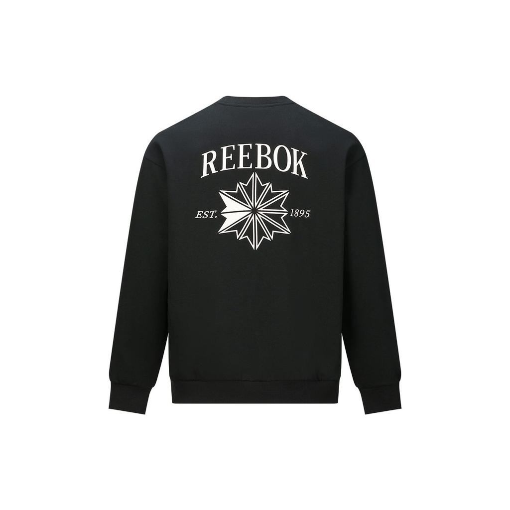 Reebok Fashion Casual Comfortable Pullover Round Neck Long Sleeve Sweatshirt Unisex sweatshirt Black 24FRM307UGH0