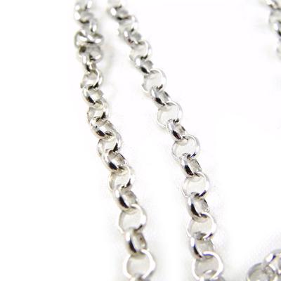 [C9334] - Silver Chain 'Jaseron' 85 Cm 3 Mm