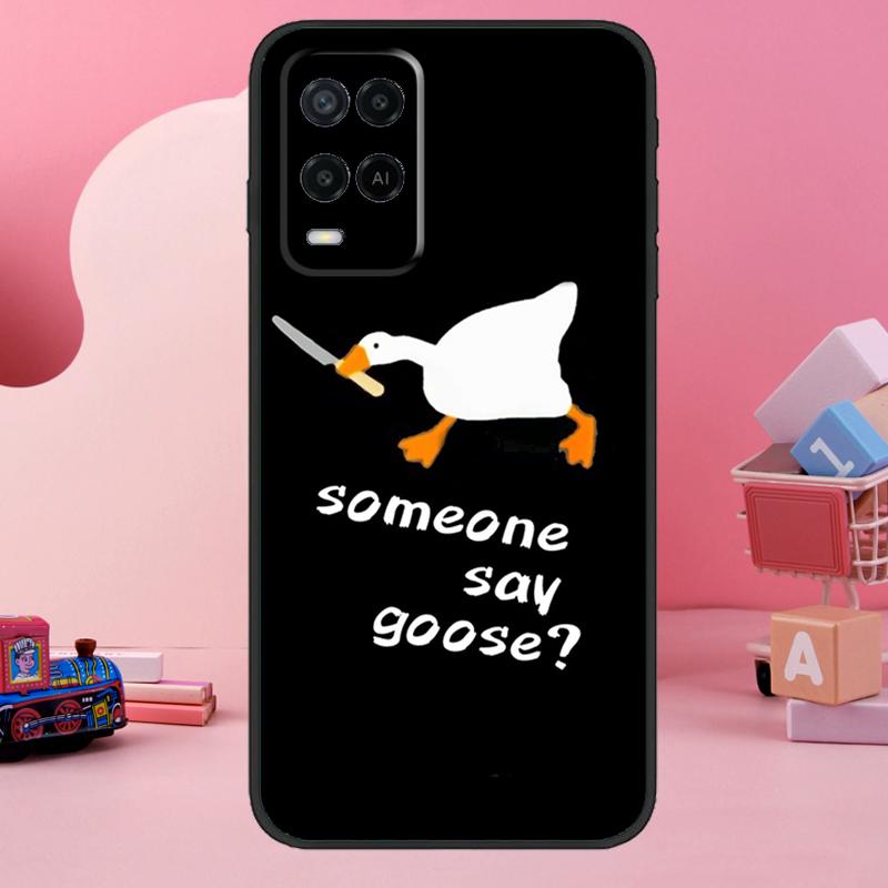 Cartoon Cute Goose Case For OPPO A57s A17 A16 A15 A54 A74 A76 A96 A52 A72 A5 A9 A31 A53 A77 A91 A93 A54s Cover