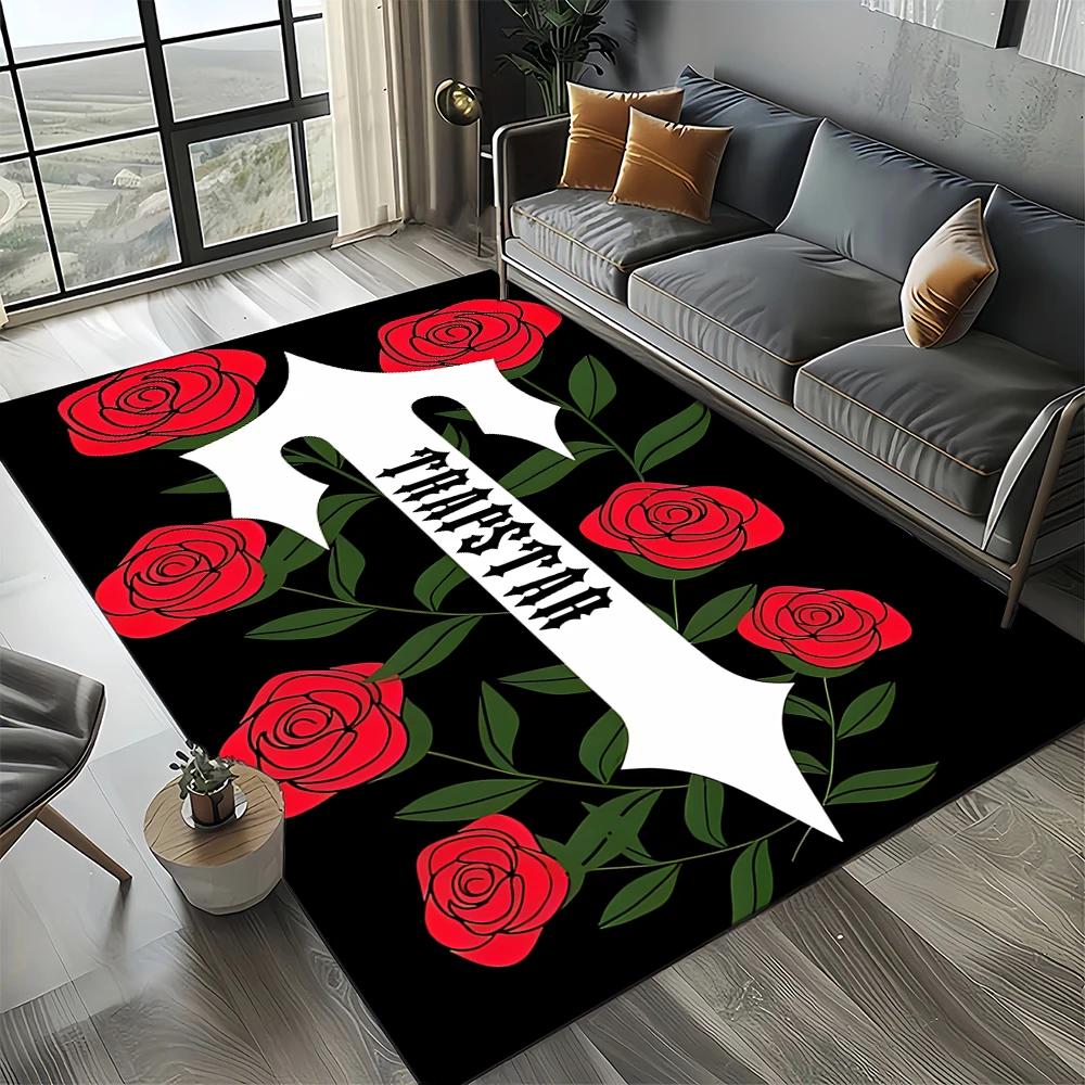 3D Fashion Trapstar London Logo Carpet Rug for Bedroom Living Room Home Sofa Decoration,Children Game Large Decor Floor Mat Gift