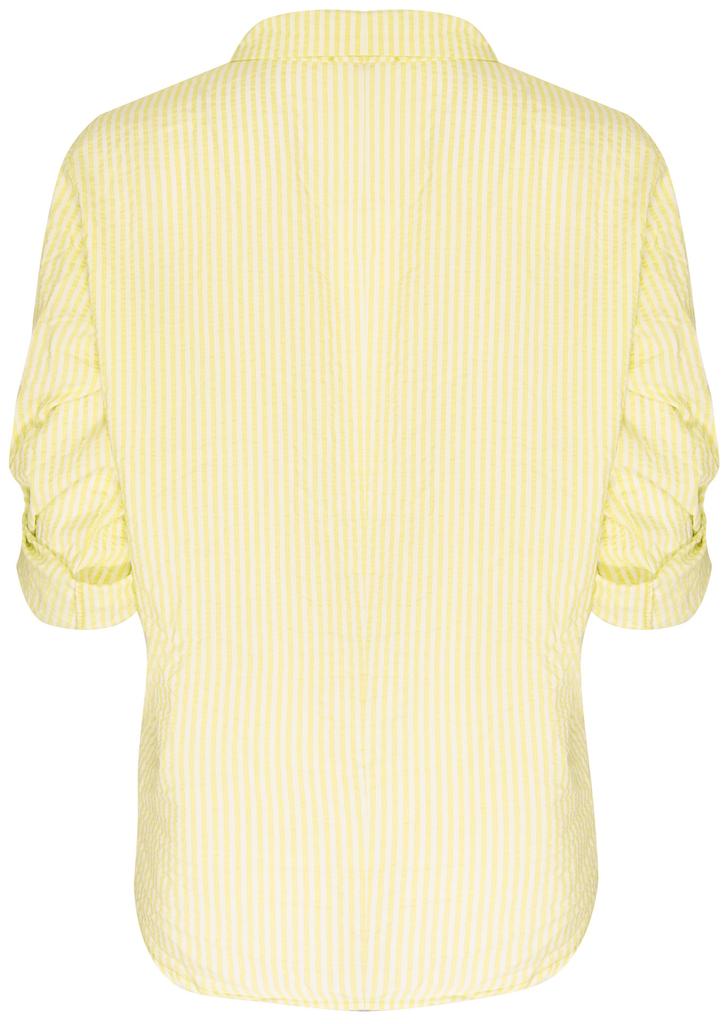 Fashion - Women' Striped Shirt - Id8851 Yellow One Size