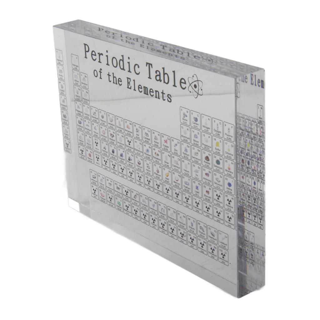 Periodic Table with Real Elements Inside Clear Acrylic Ergonomic Real Chemical Element Periodic Table for Classroom
