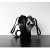 Light Luxury Retro Casual Underarm First Layer Calfskin Bowling Bag Women's Large-capacity Leather Portable Shoulder Messenger Bag
