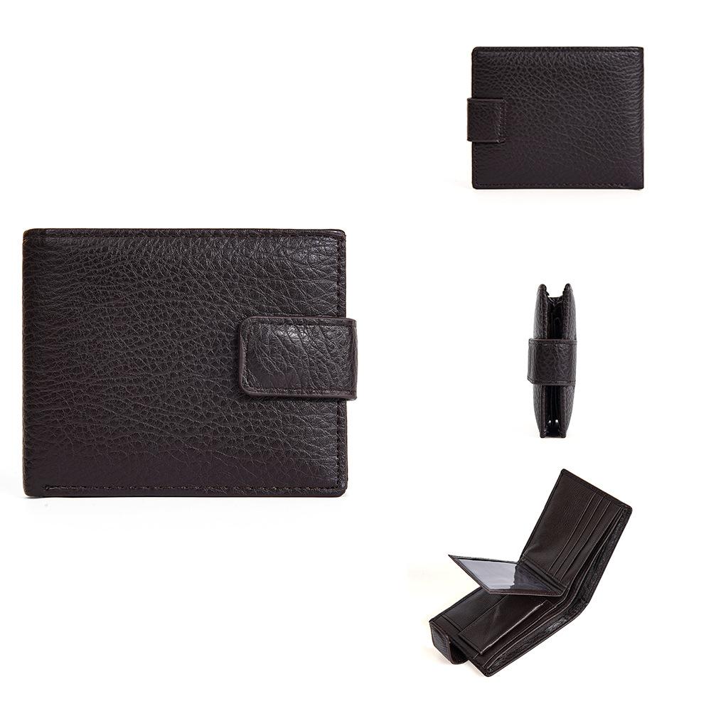 

Мужской модный короткий кошелек с застежкой-молнией, многофункциональный держатель для карточек и бумажников темно-коричневого