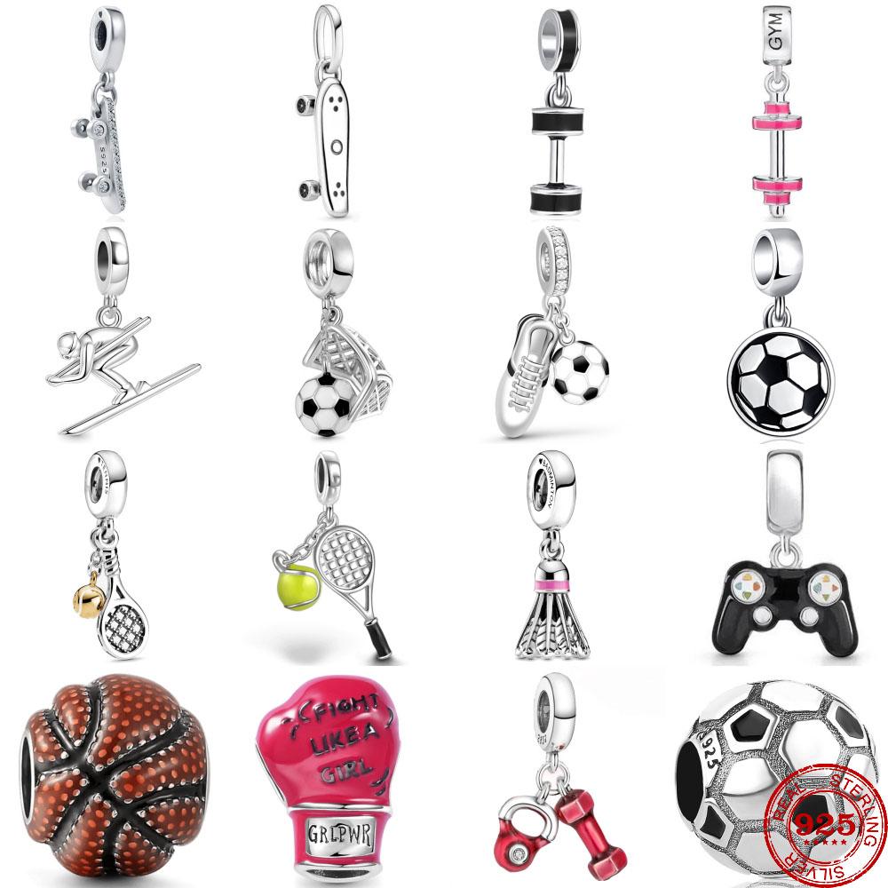 

Новый S925 Серебряный Светлячок Спорт Бадминтон Футбол Баскетбол Подвески Бусины Подходит Оригинальный Браслет DIY Модные Женские Ювелирные Изделия